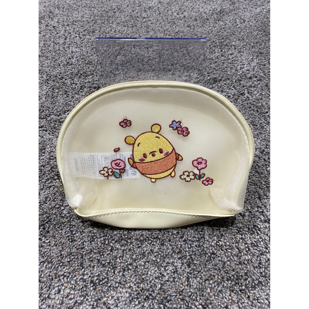 Miniso Cosmetic Bag Women OS Cream Excellent Winnie‎ the Pooh Disney Mesh Pouch